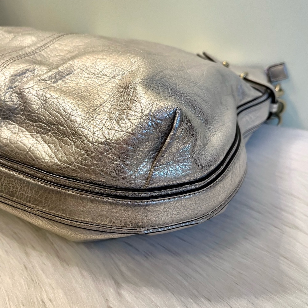 Coach Colette Elevated Metallic Gold Leather Hobo Shoulder Bag - Picture 4 of 9